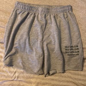 High rise Elastic waistband sweat shorts